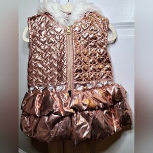 Little Lass Stylish Quilted Heart Vest (3T)